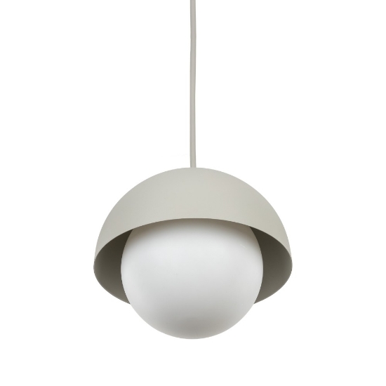 Lampada a sospensione per bagno beige sfera 17 cm